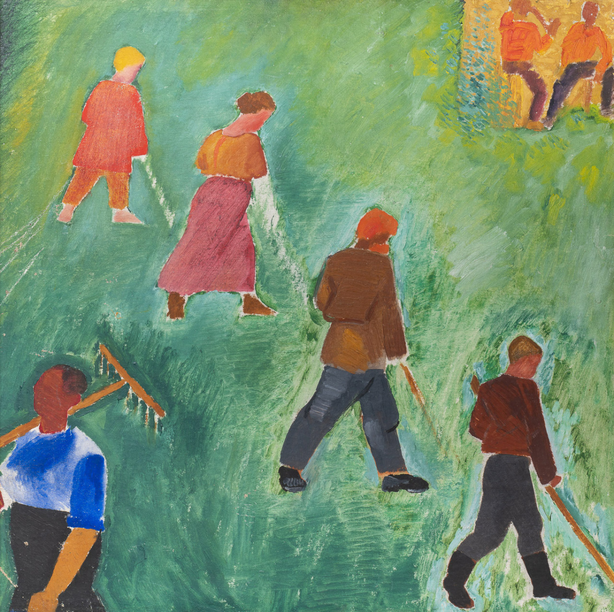 Эскиз к картине "Сенокос". 1920